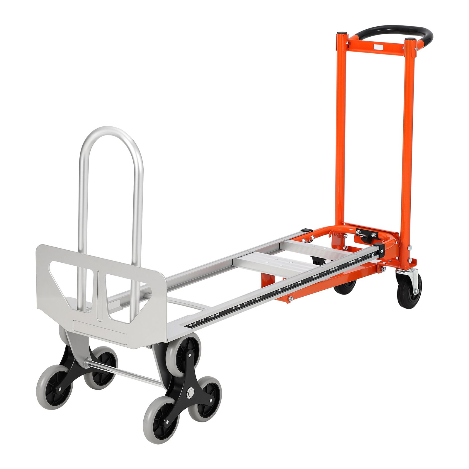 Heavy Duty 3-in-1 Convertible Moving Hand Dolly, 800 Lbs Hand Truck With Folding Platform & Stair-climbing Wheels, Utility Cart Trolley For Home, Warehouse & Office Heavy Lifting