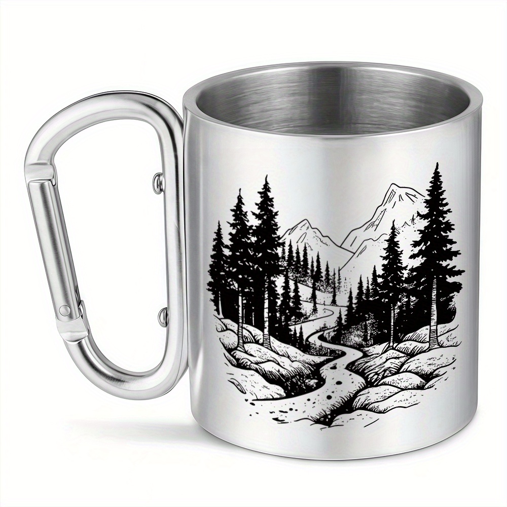 1pc 10oz Stainless Steel Coffee Mug, Reusable, With Multipurpose Use, For Home, Office, Gifting - Ideal For Christmas, Halloween, Easter, Hanukkah, Thanksgiving