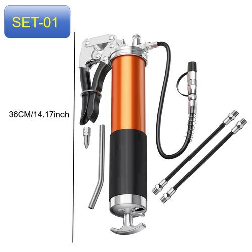 set01 new upgrade heavy duty extrusion pump kit 8000 psi high pressure tube 18 inch flexible hose with coupler 2pcs extended hard tubes and other additions suitable for automotive and industrial