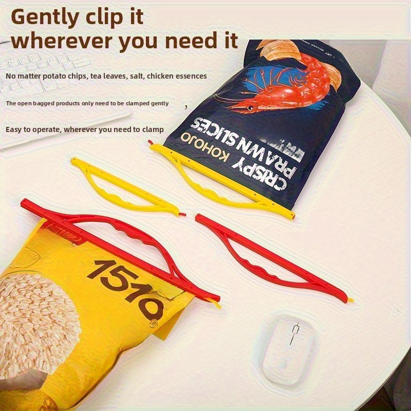portable sealing clips for fries bread and snack bags designed for kitchen use to keep them fresh and moisture proof Product details 0