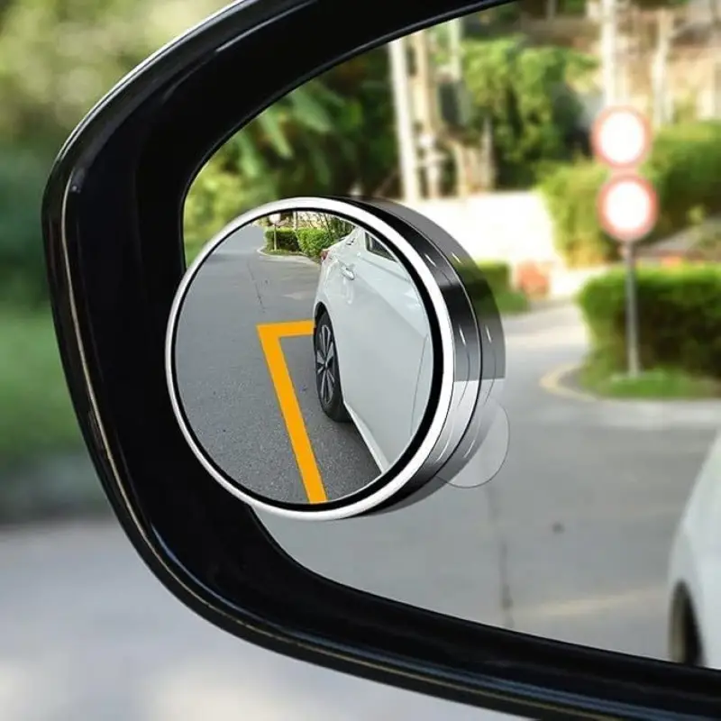 2pcs blind spot automotive side 2 2 round hd glass convex rear view 360 rotating wide angle side rear view with vacuum suction cup abs housing adjustable rearview for car suv truck universal vehicle details 7
