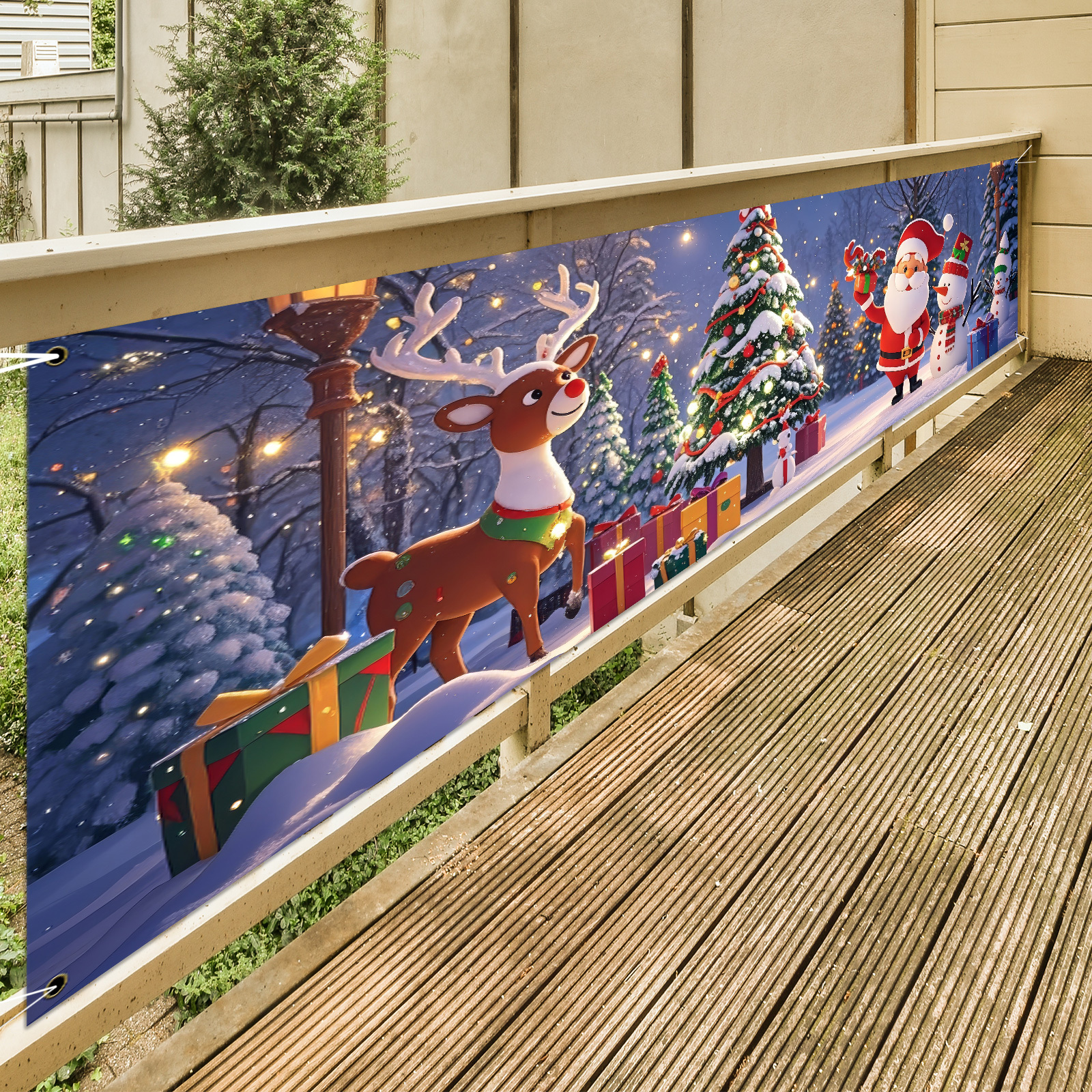Senya Weihnachts-Lama Gartenflagge – Doppelseitig, 30,5x45,7 Cm, 100% Polyester, Wetterfest, Für Draußen & Drinnen