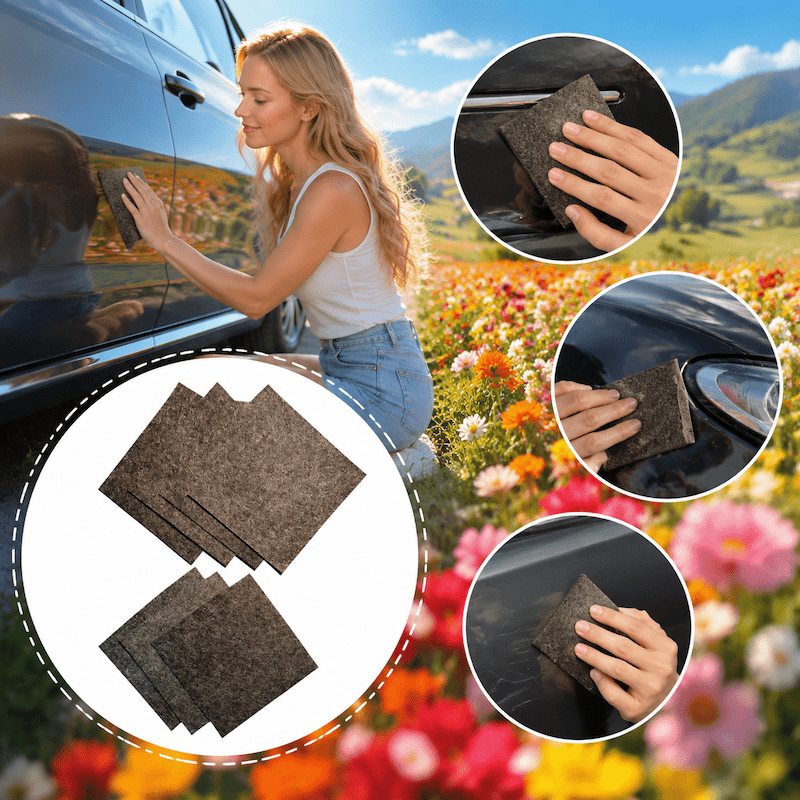 TEMU 7pcs Set Of Quick Scratch Removal Cloths, Fiber Car Towels Magic Cloths - For Quick And Safe Removal Of All Vehicle Scratches, Fiber, Suitable