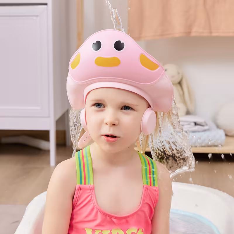 1 2pcs adjustable duck shower cap for suitable for and shampoo cap shower cap bath cap shampoo cap a must have for and when bathing and washing their hair Product details 3