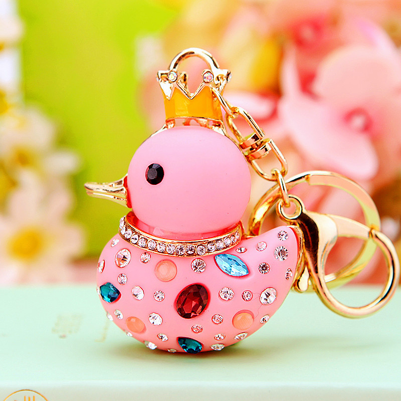 TEMU Cute Keychain Set - Bag Charm With Crystal Accents, For & Valentine's Day/christmas Collectibles Gift For Women