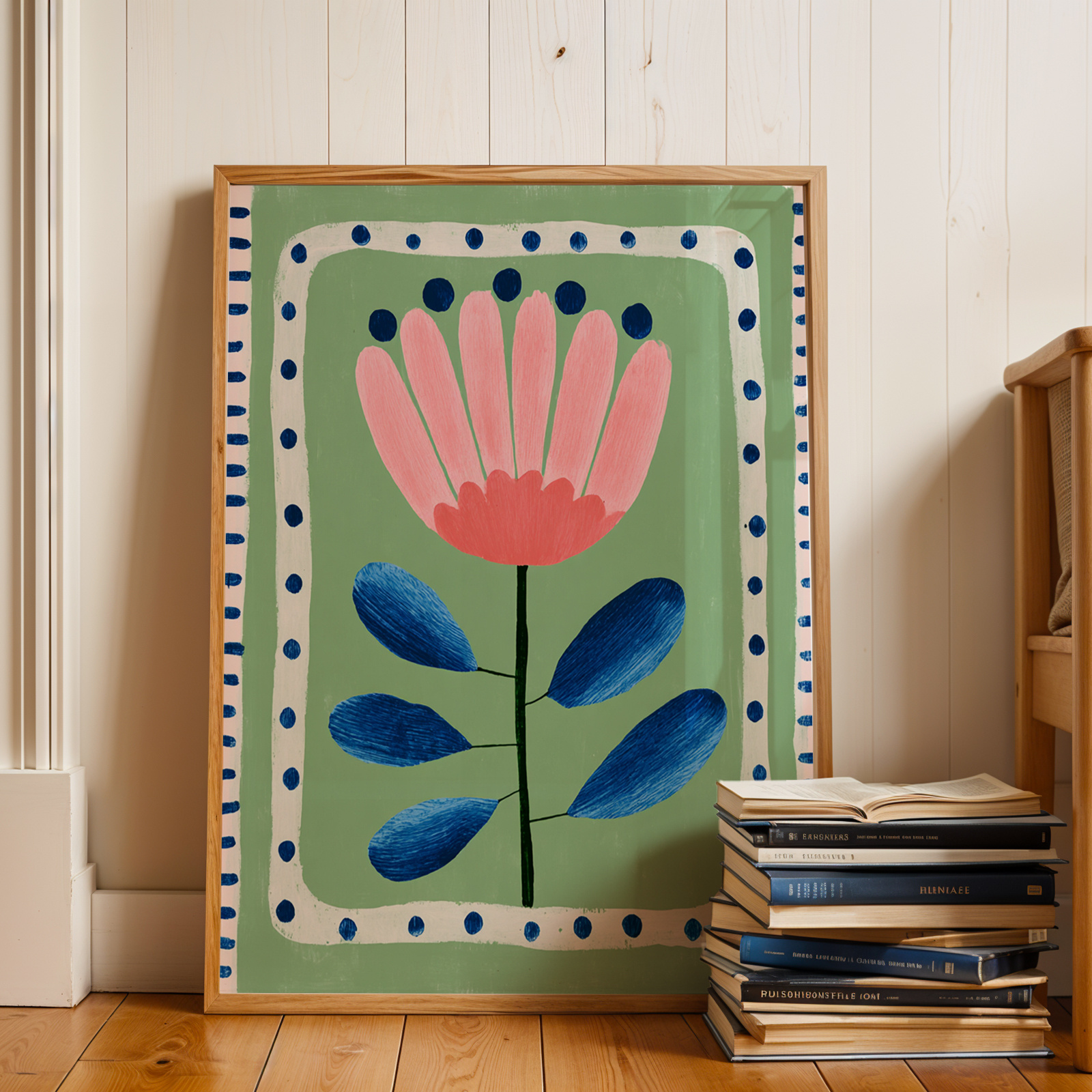 TEMU Decorazione da parete 2D piatta, un singolo oggetto, poster , stampa colorata di piante, affascinante su tela con , decorazione per corridoi e