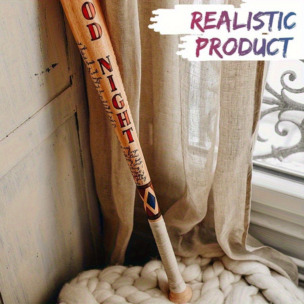 Image of Size 32" Squad Wooden Bat Halloween Cosplay Bat, Sports Clothing And Equipment, Team Sports Supplies Great Gift For Family, Boyfriend, Halloween, Christmas, Birthday
