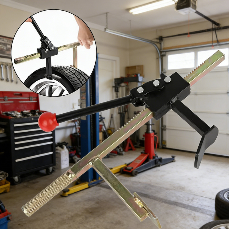 TEMU 1pc High-performance Bead Breaker Tool - Heavy-duty Manual Tire Changer, Durable Steel Construction, Versatile Tire Service Equipment With Guard