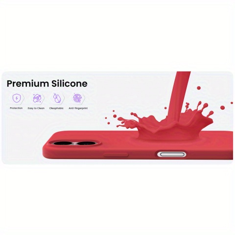 Slim Liquid Silicone Case for Iphone 16, 16 Plus, 16 Pro Max, And 16 Pro, Featuring Three Layers of Full Coverage, Soft Gel Rubber for Shock Resistance, And a Protective Cover Lined with Anti-Scratch Microfiber.