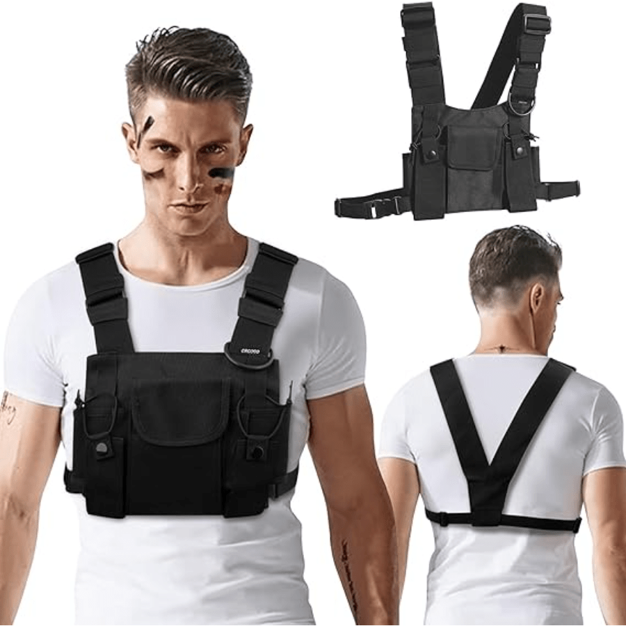 Radio Chest Harness Pouch for Two-Way Radios