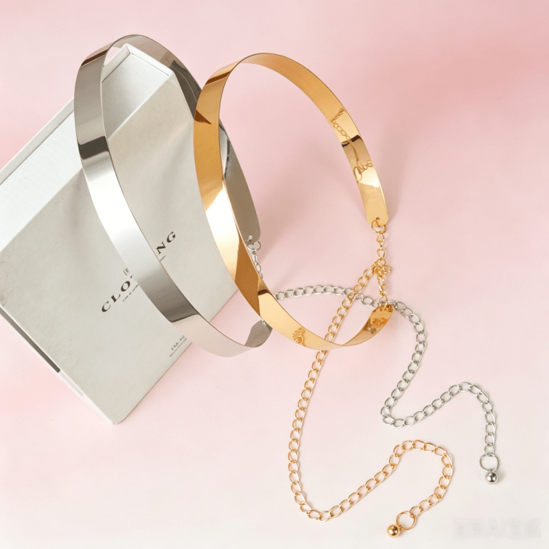 Multi-Color Glossy Halo Design Waist Belt