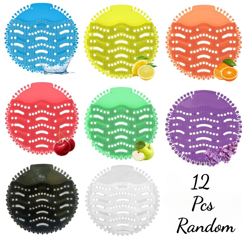 TEMU 12pcs Set Of Plastic Urinal Mats With Long-bristled Brushes, And Anti-clogging, Suitable For Bathrooms, Toilets, Offices, Hotels, Restaurants,