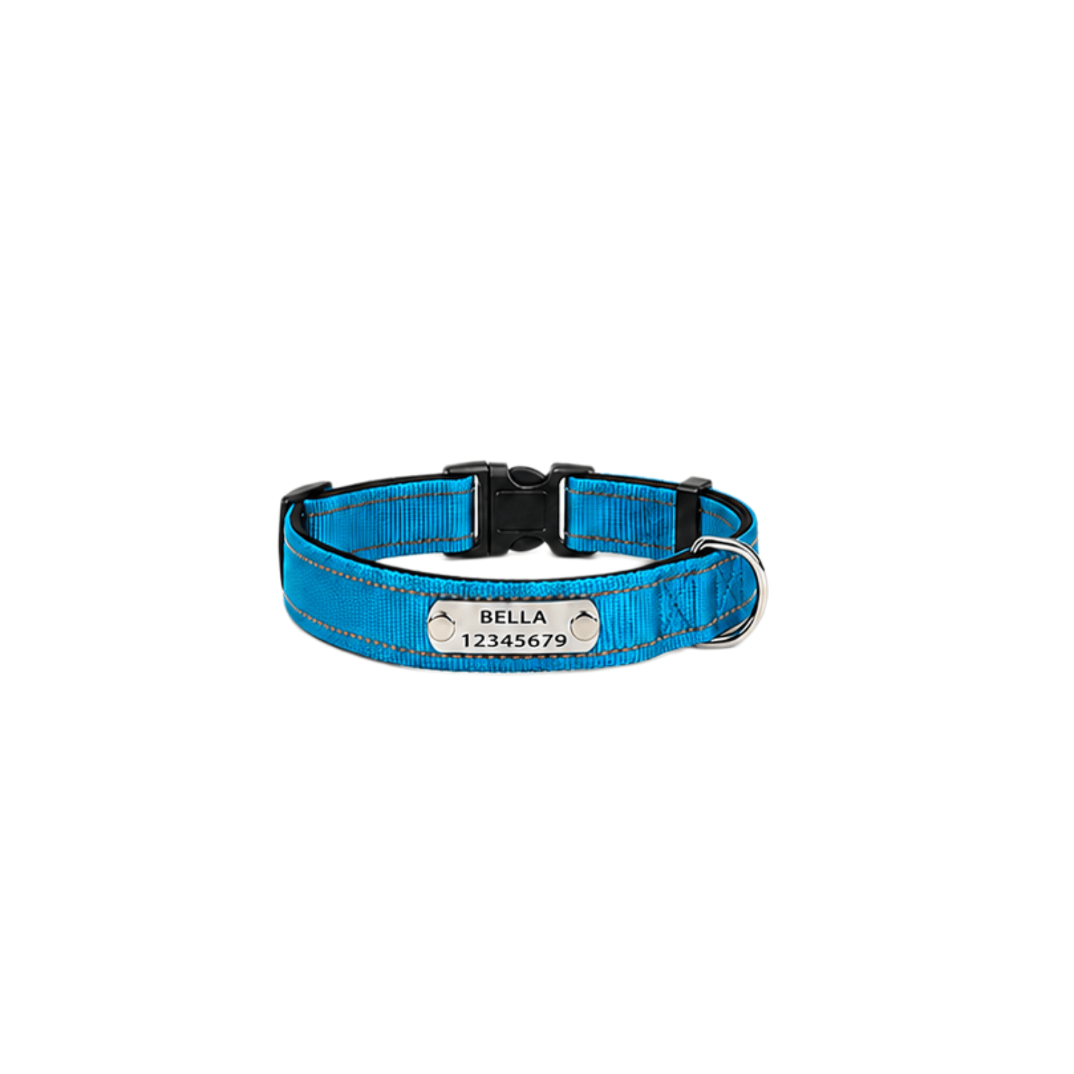 TEMU Personalized Dog Collar With Custom Engraved Nameplate, Reflective Adjustable Pet Collar Suitable For Small, Medium And Large Dogs