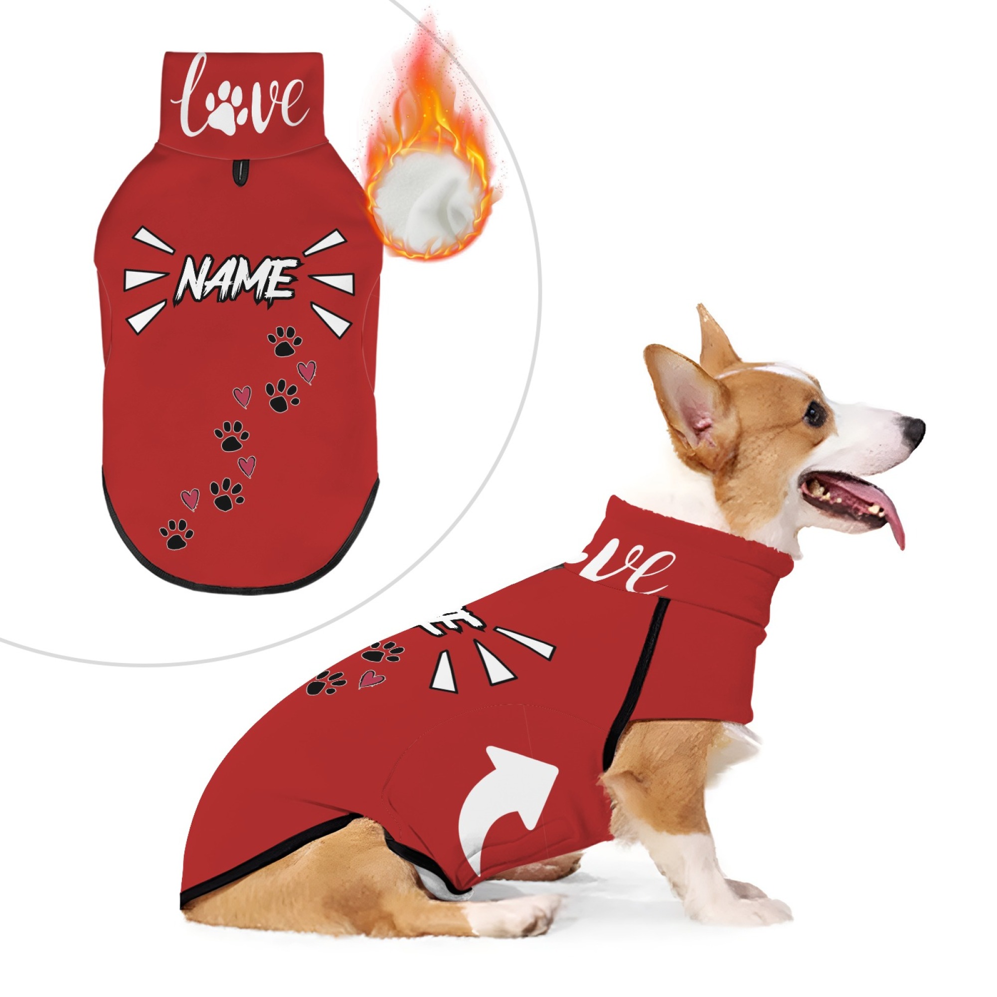 TEMU Dog Polyester Pet Sweatshirt, Comfortable Tie-dye Pet Sweatshirt, Suitable For Medium-sized Dogs - Warm, Machine Washable - Suitable For
