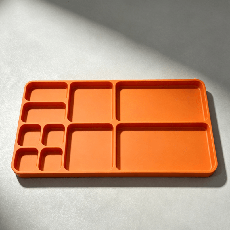 TEMU 1pc - 3d Printed Multifunctional Compartment Parts Organizer, Home Hardware Screw Small Item Classification Tray, Portable Parts Tray