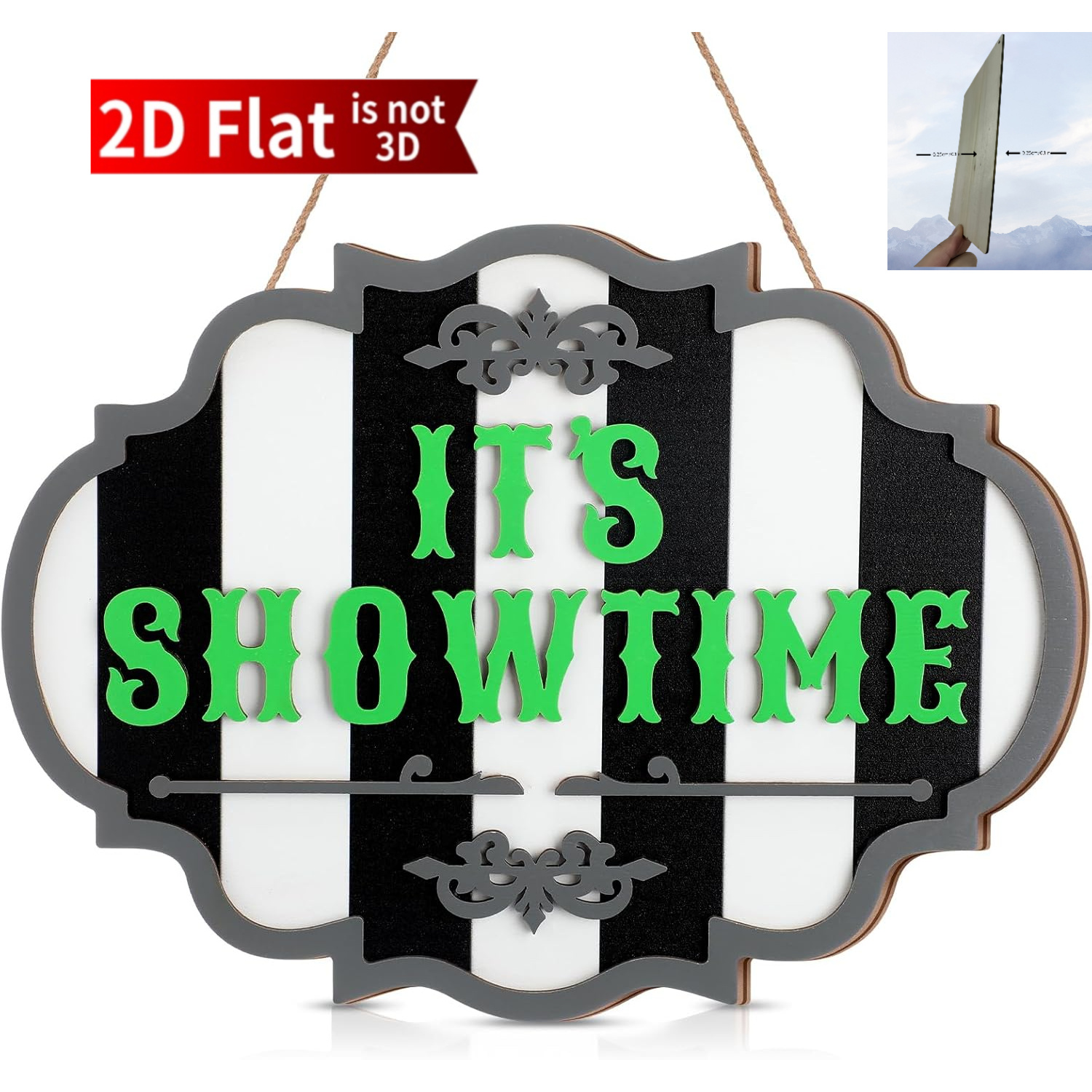 TEMU 2d Flat Yousoontic "" Hanging Sign, With Rope, Wooden Halloween Wall Door Decor, Ornament For Halloween Party, New Year Gift