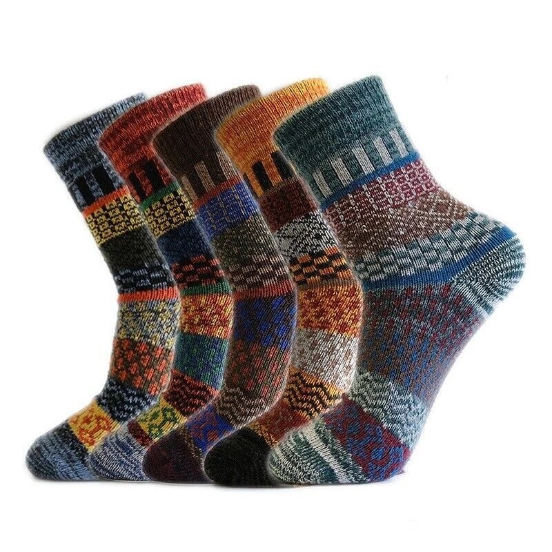 TEMU 5 Pairs Men Women Thermal Socks Winter Style Soft Thick