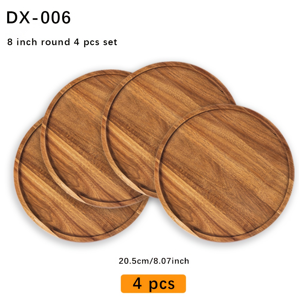 TEMU Bandejas de madera, disponibles en opciones de 8 pulgadas, 10 pulgadas pulgadas, son perfectas para decorar mesas de y mejorar la decoración del
