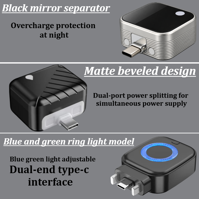 TEMU 3 Types, 140w Type- Charging Separator, Automatic -off When Device Is , Built-in Overcharge And Protection, Safe And For Long- Night Charging