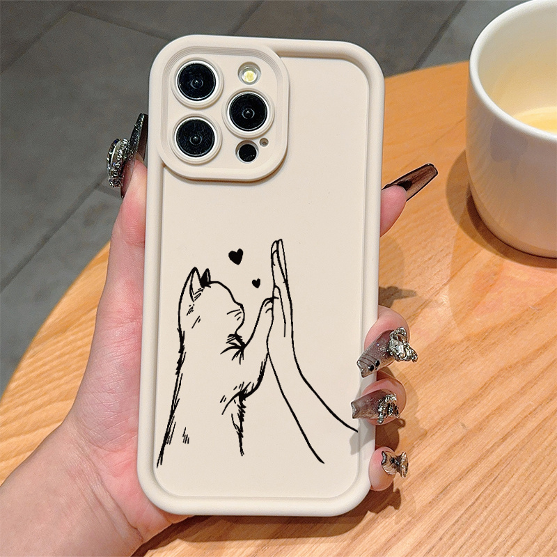 TEMU Phone Case: The Product Is A 2d Image, Not A 3d Image. Clapping Cat Tpu Drop-proof Full-coverage Precision Protective Case. Suitable For Iphone