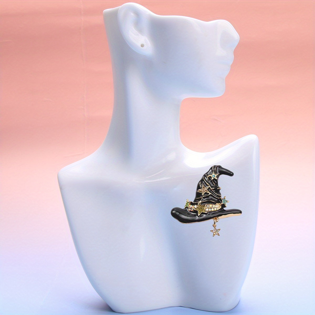 TEMU Broche Ornement Chapeau de Halloween Style Exagéré Étoile à d'Huile