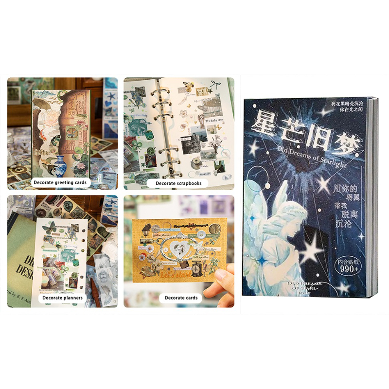 Image of Style Sticker Book - 990+ Stickers, 30 Pre-cut Die Cut Designs, , Diaries, Scrapbooks, Decorations, Handmade Materials, Heart Gifts