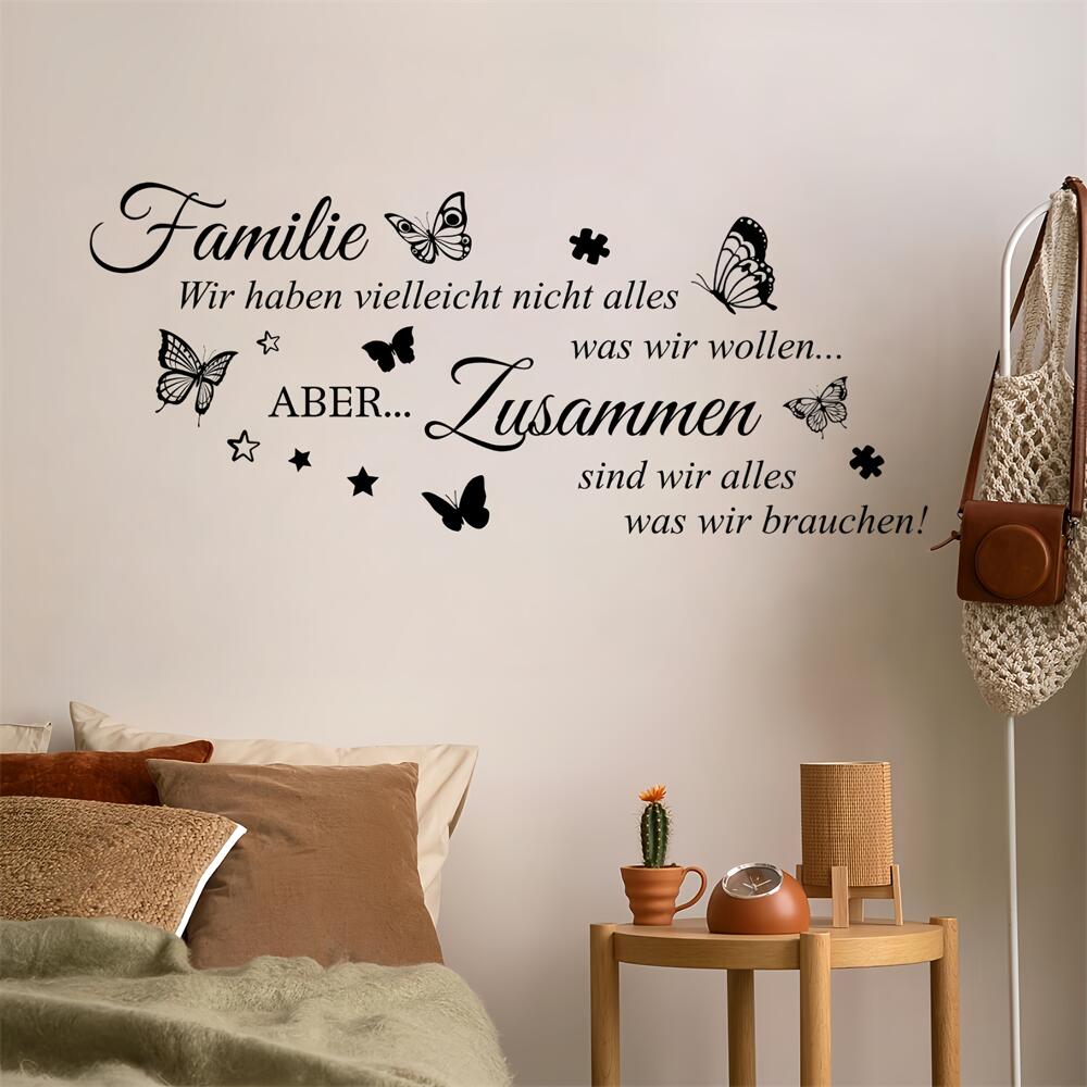 Image of German Family Quote Wall Decals, Stickers, Self- Adhesive Removable Pvc Wall Art For A - Perfect For Home Decor And As A Housewarming Gift