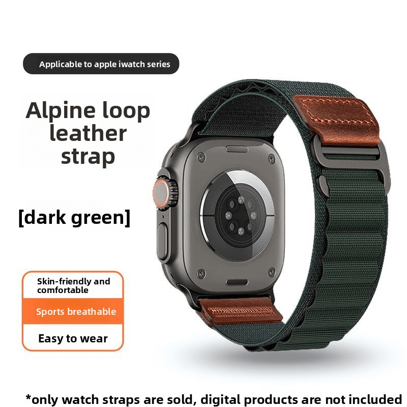 TEMU Applicable For For Iwatch S11 Watch Strap High Mountain 10 Nylon Wristband 2 Breathable 9 Sports 8/7 New Se Smart 8 Men S7 Wristband Ultra 2
