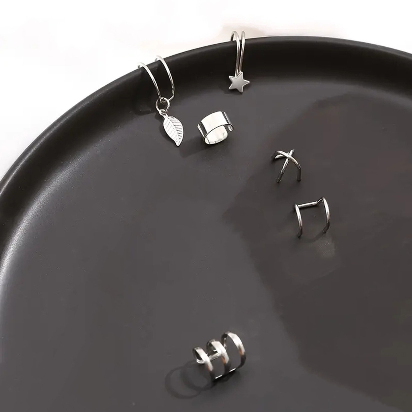 6pcs No-Piercing Clip-On Ear Cuff Earrings for Women