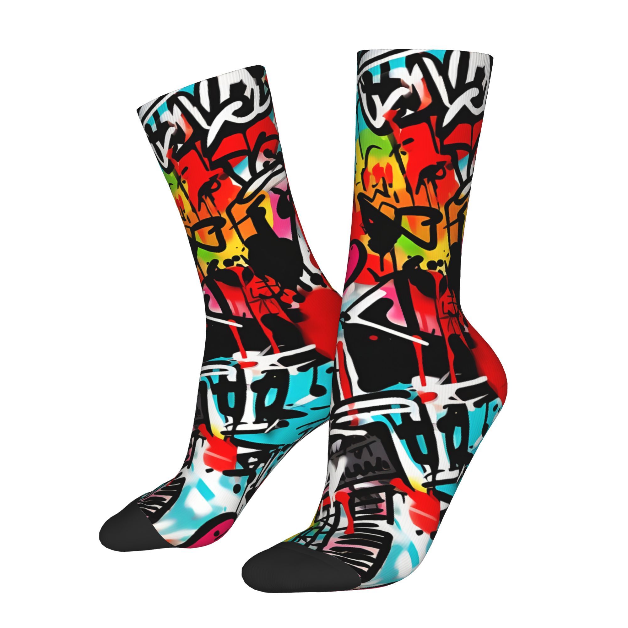 

Boom 3d Print Mid-calf Socks - Windproof, Warm For Cycling, Running & Hiking | Novelty Hip Hop Style