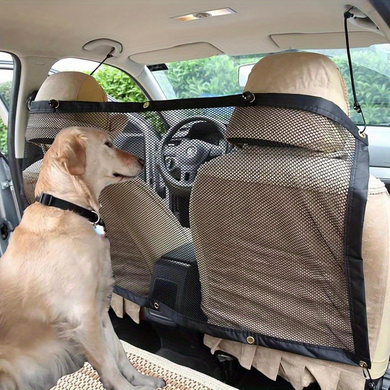 1pc Pet Dog Car Front Seat Barrier Guard Safety Net for Van And Motorhome, Mesh Protector for Pet Supplies, Dog Outings, And Car Travel Fences