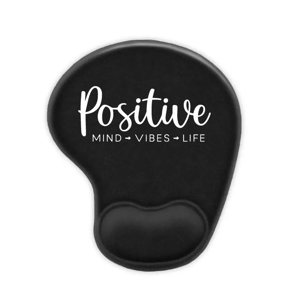 TEMU Alfombrilla de Ratón y Reposamuñecas Motivacional " Vibes Life" - Accesorio Ergonómico para Escritorio Compatible con PC/Portátil, Decoración