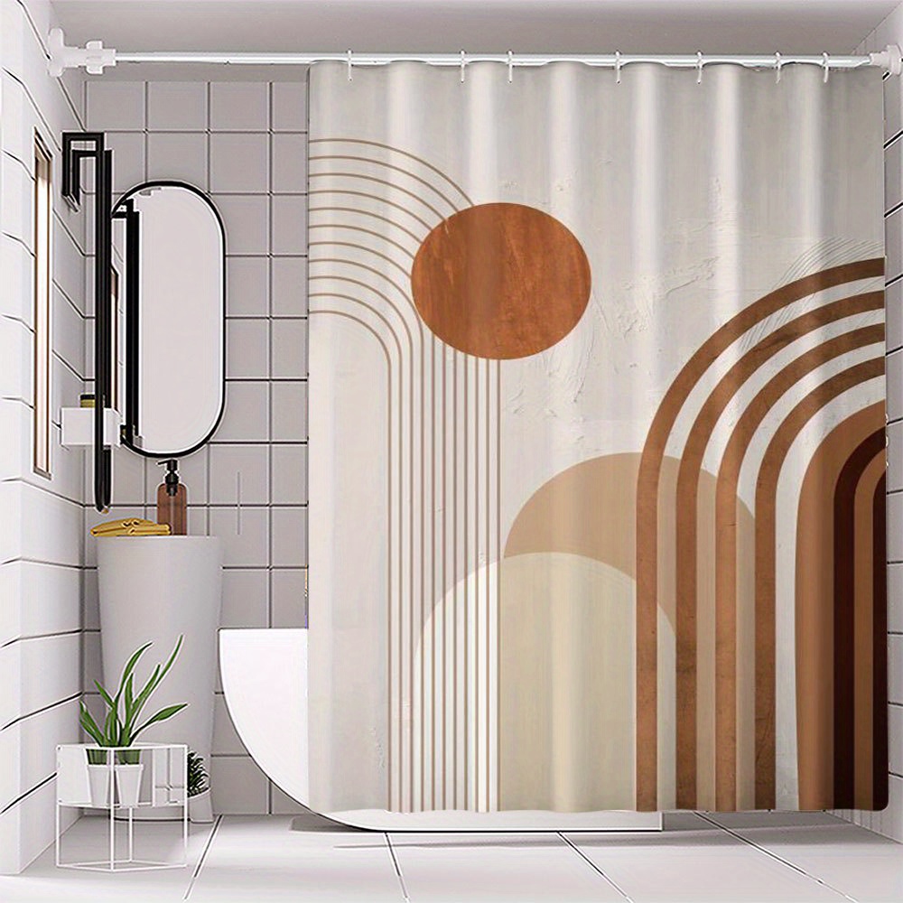 

de Douche Étanche -Chic avec Numérique - Installation Facile, Décor de Salle de Bain en Polyester Lavable en Machine