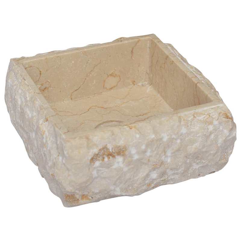 Marble Washbasin Measuring 30X30X13 Cm in Cream Color