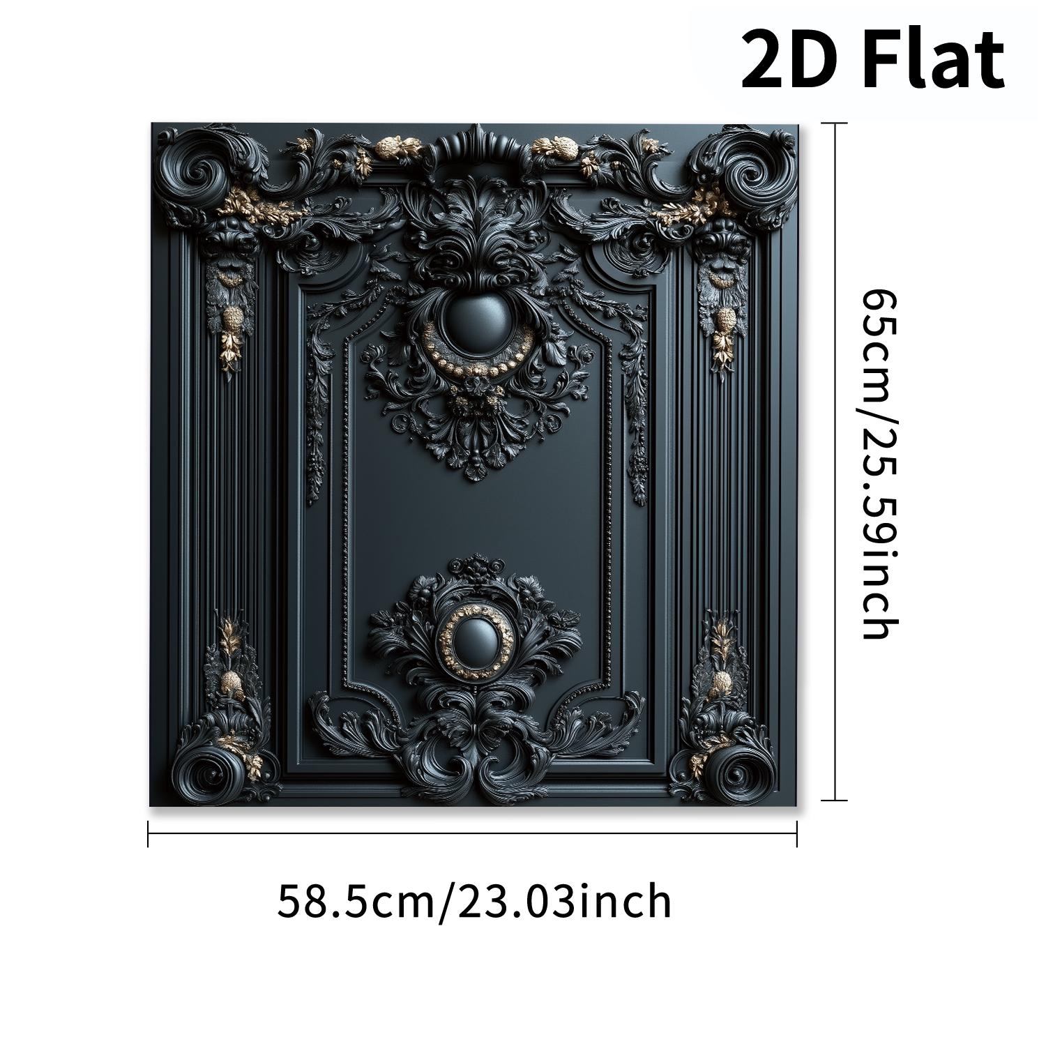 TEMU 1pc 2d Flat Magnetic Dishwasher Cover Sticker, European Stereo Theme Style Pattern, Easy To Clean And Reusable, Suitable For Dishwashers,