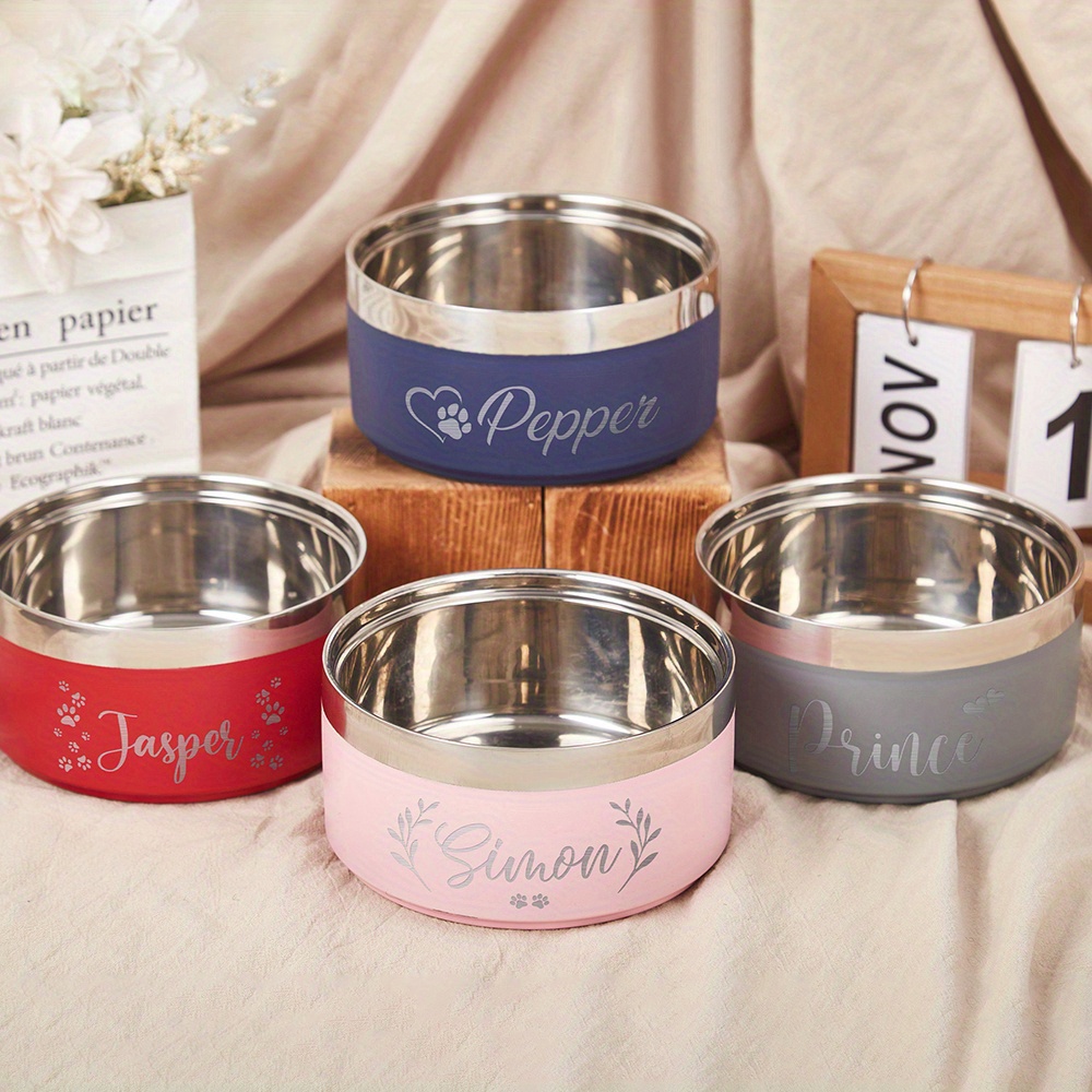 custom dog bowl pet food and water bowl personalized stainless   feeding bowl with name pet gift unique dog gift for dog owners suitable for   Product details 2