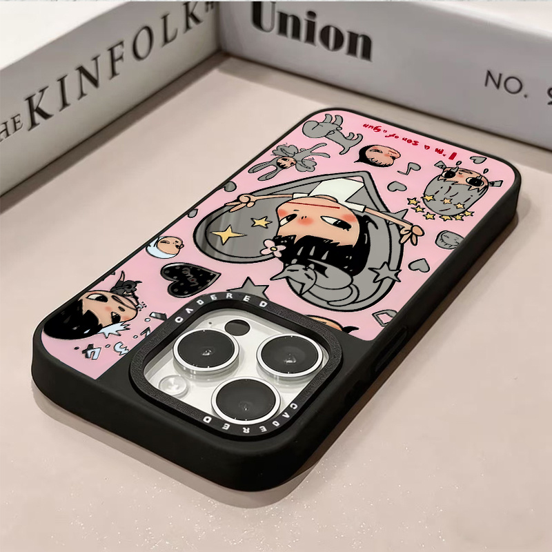 TEMU Phone Case: 1 Multifunctional Makeup Mirror Cute Cartoon Girl Phone Case, Compatible With Iphone 14/13/12 Pro Max, 11/xs, Full-coverage