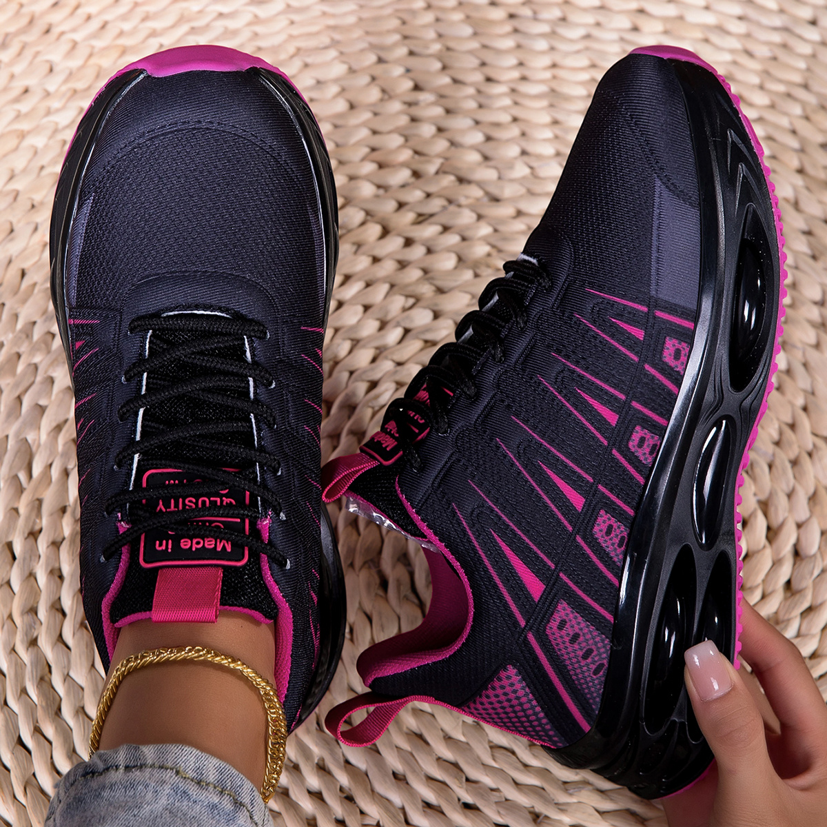 Image of Women' Walking Shoes For Women Tennis Shoes For Women, Breathable Mesh Air Women's Casual Shoes For Women Fashionable Sneakers For Women Trainer, Thick Lace-up , Workout Shoes
