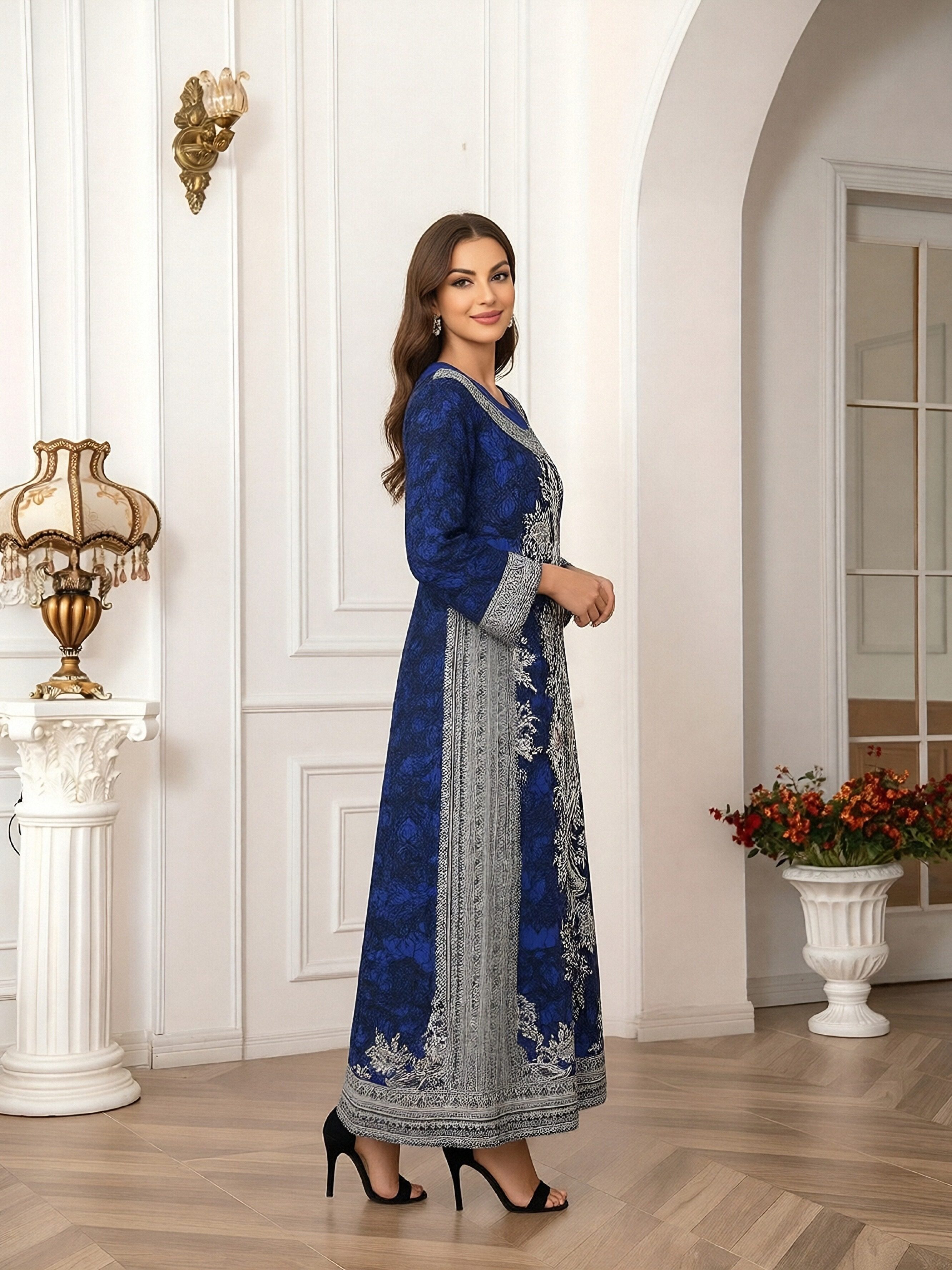 women's blue bridesmaid dresses Wedtrend Women Dusty A Line V Neck Floor Length Long Chiffon Dress with Short Sleeves, Dusty Blue / US20W Color:Black/Dress Blues/Turbulence The fabric is high Deep V Neck Murci boned corset deep