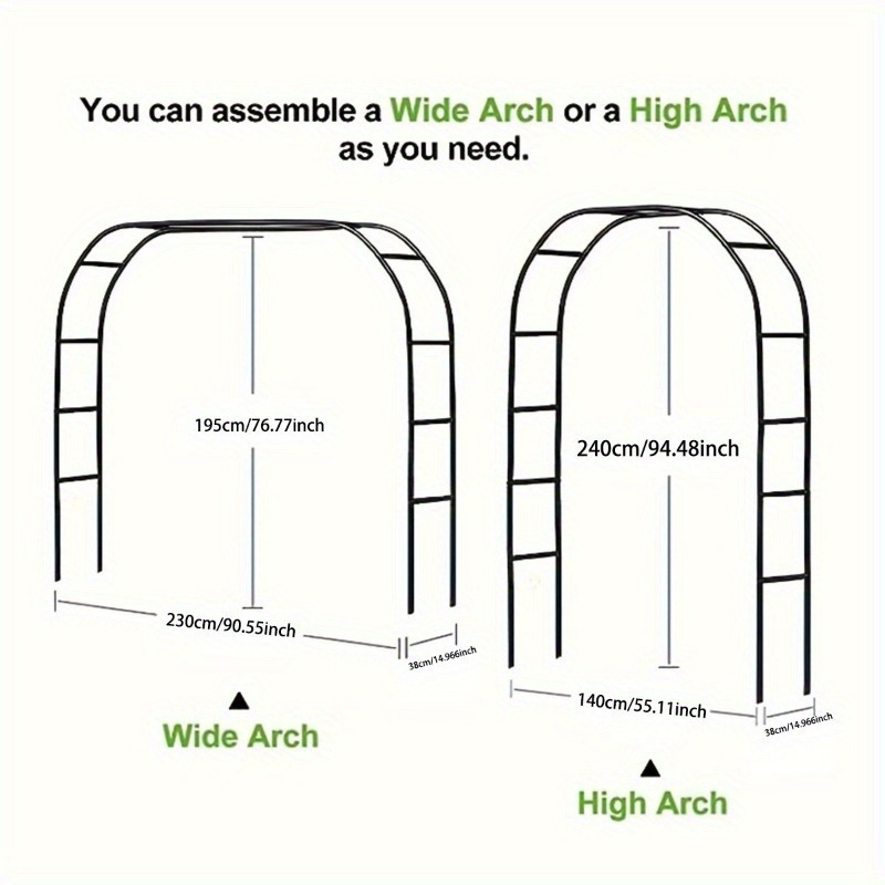 versatile black metal garden arch   frame for climbing plants roses vegetables perfect outdoor decor for christmas new year valentines
