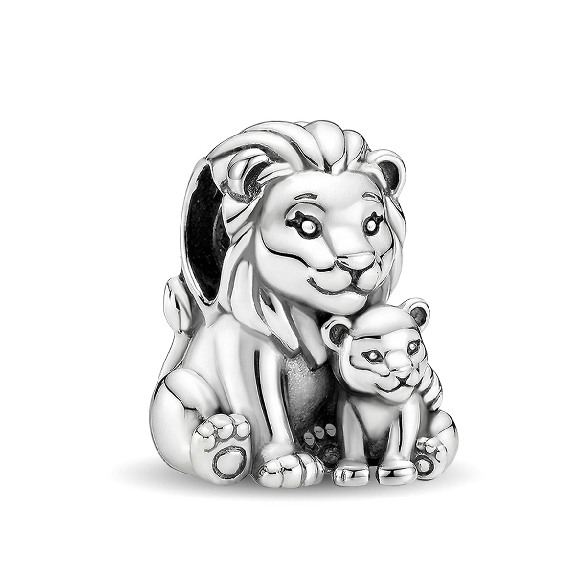 TEMU 1 pièce Charme Port du Petit Lion Pendentif DIY pour Bijoux de Femme, Plaqué Argent 925, Accessoires de Fabrication de Bijoux pour Fête d'Année