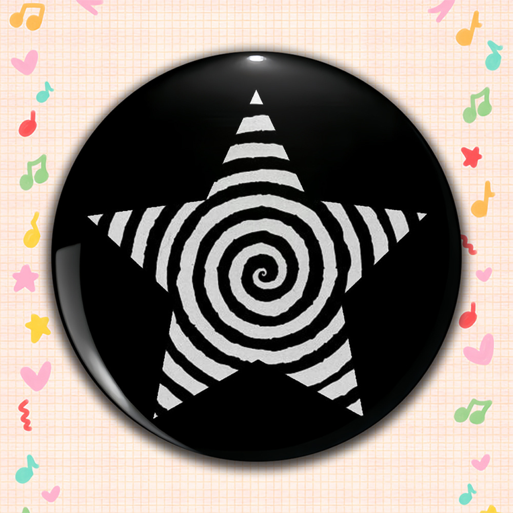 TEMU 1pc 2d Flat Men's Casual Circular Badge | Anime Cartoon Brooch, Fashionable And Gorgeous Accessory, Unisex Pin, Suitable For Fun Gifts Between