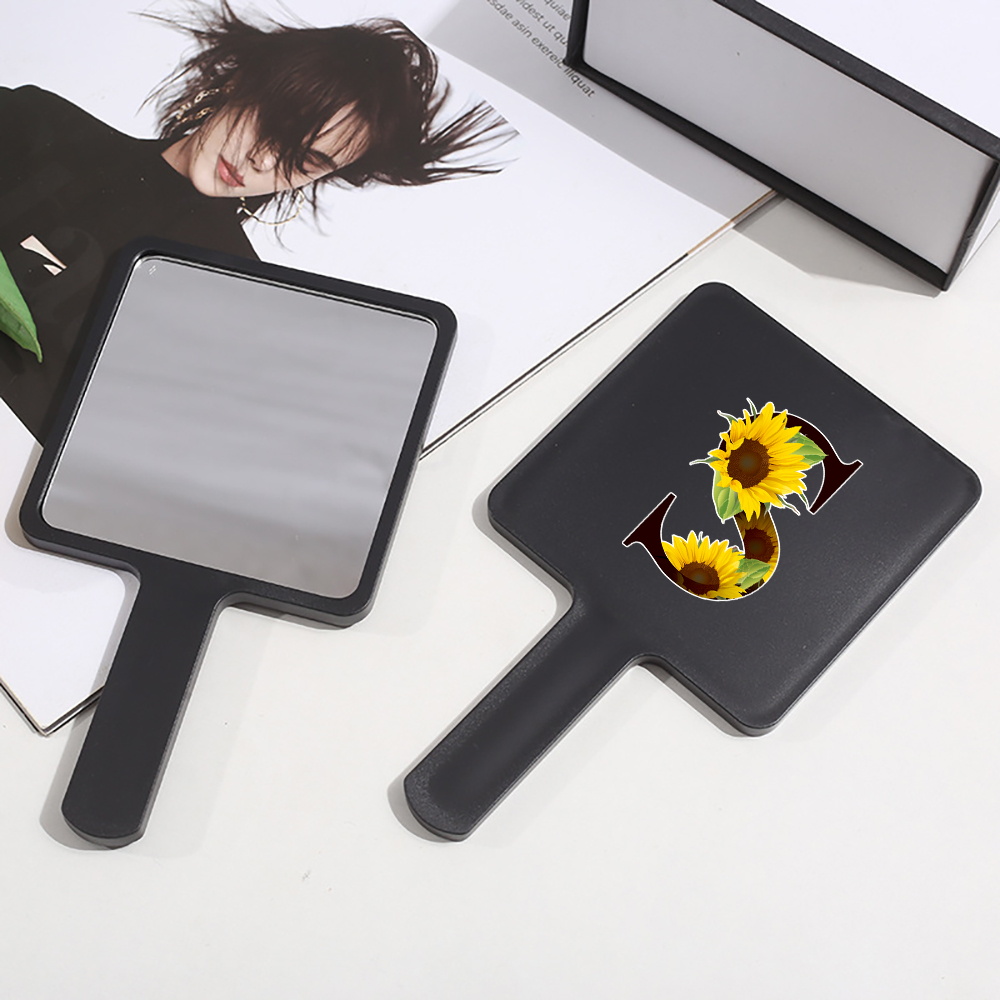 Mini Hand Mirror with Easy Grip Handle, High Definition Scratch-Proof Surface