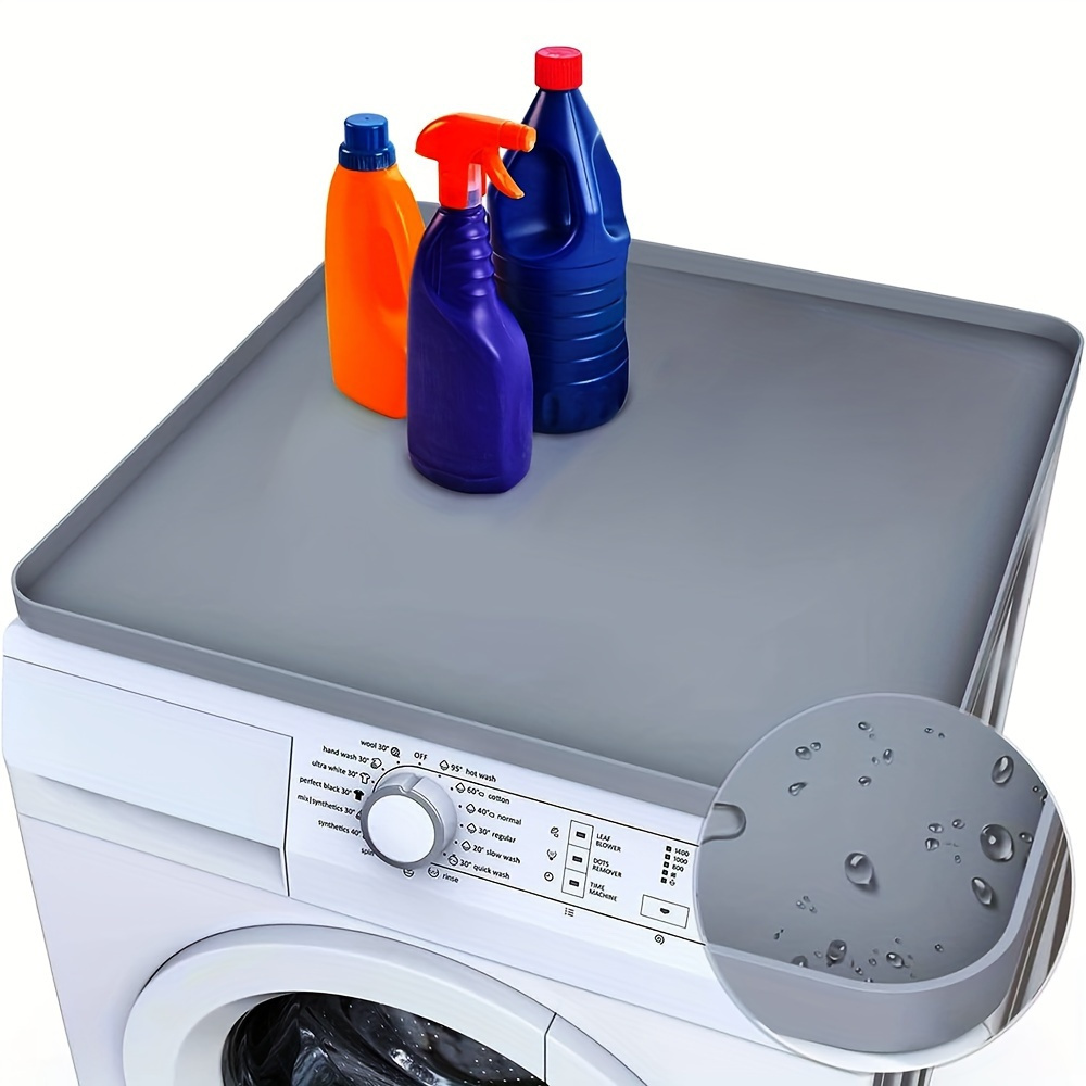 Silicone Laundry Storage Mat, Non-slip Washing Machine Dryer Top Plate, Laundry Detergent And Fabric Softener Organizer Rack, Washing Machine Accessories- 1pc