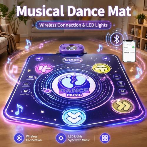 music dance game pad 3 7v battery 4 challenge mode piano mode multiple play ways exercise body suitable for boys girls birthday gift christmas present