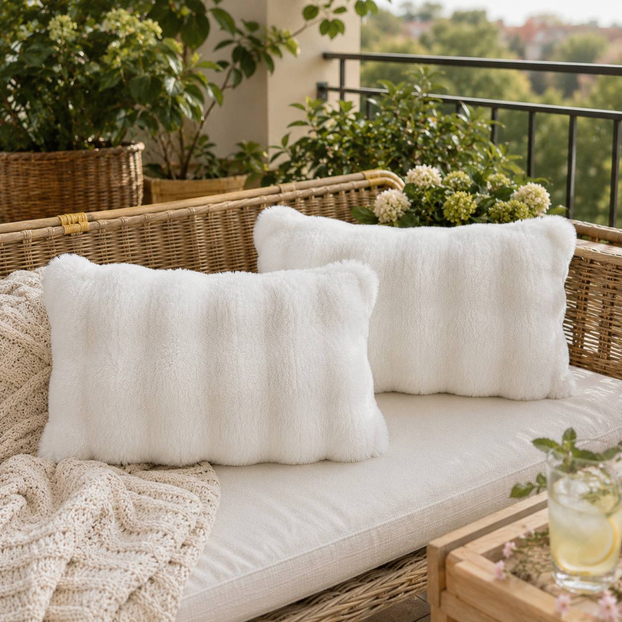 TEMU 2pcs Covers Suitable For Sofa Bed Headboard, Thickened Plush Bubble Texture Pillowcases With Zipper Closure, Hand Washable Cover For Outdoor
