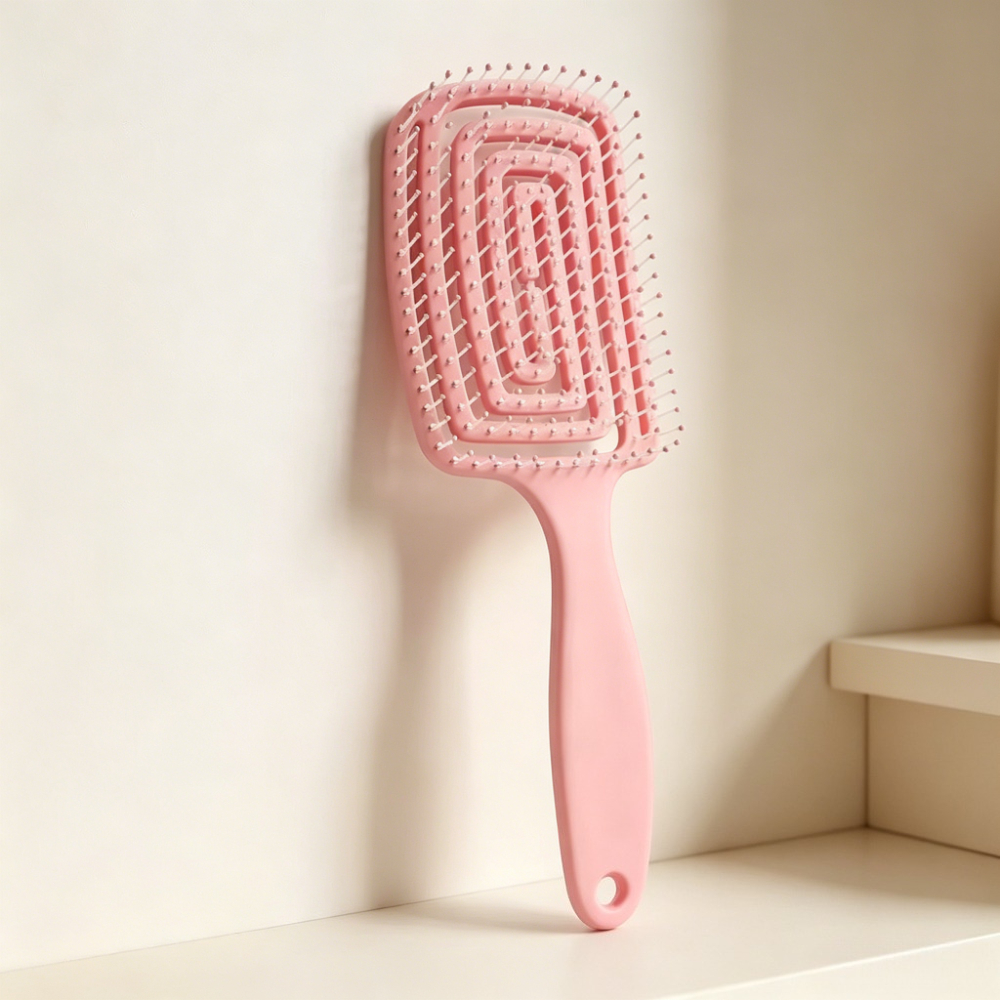 Image of High-quality Colored Cushion Comb, Wide-tooth Hair Comb, Hair Styling Tool, Smooth And Anti-static, No , Damage, Home Use, Dry And Wet Hair