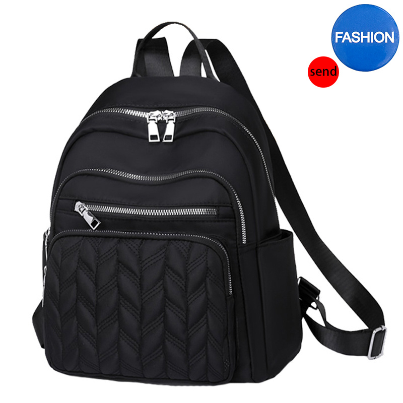 TEMU Leisure Backpack - [1 Bag And 1 Badge] Suitable For Back-to-, Spring And Summer, Backpack Is For Gift . Multiple Pockets Suitable For Commuting