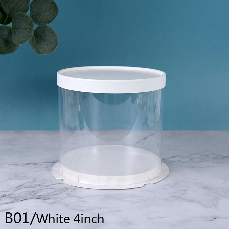Gift For Her/him 4/ 6inch Pvc Clear Boxes Round Transparent Gift Packaging Box Birthday Wedding Anniversary Party Present Decoration