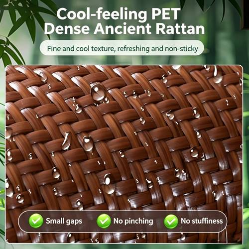 summer cooling bamboo chair cushion non slip rattan seat pad for home and office